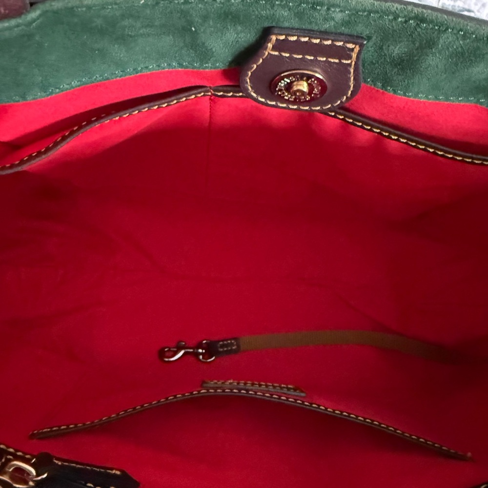 Dooney & Bourke Two-Tone Brown Leather Tote - Picture 7 of 9